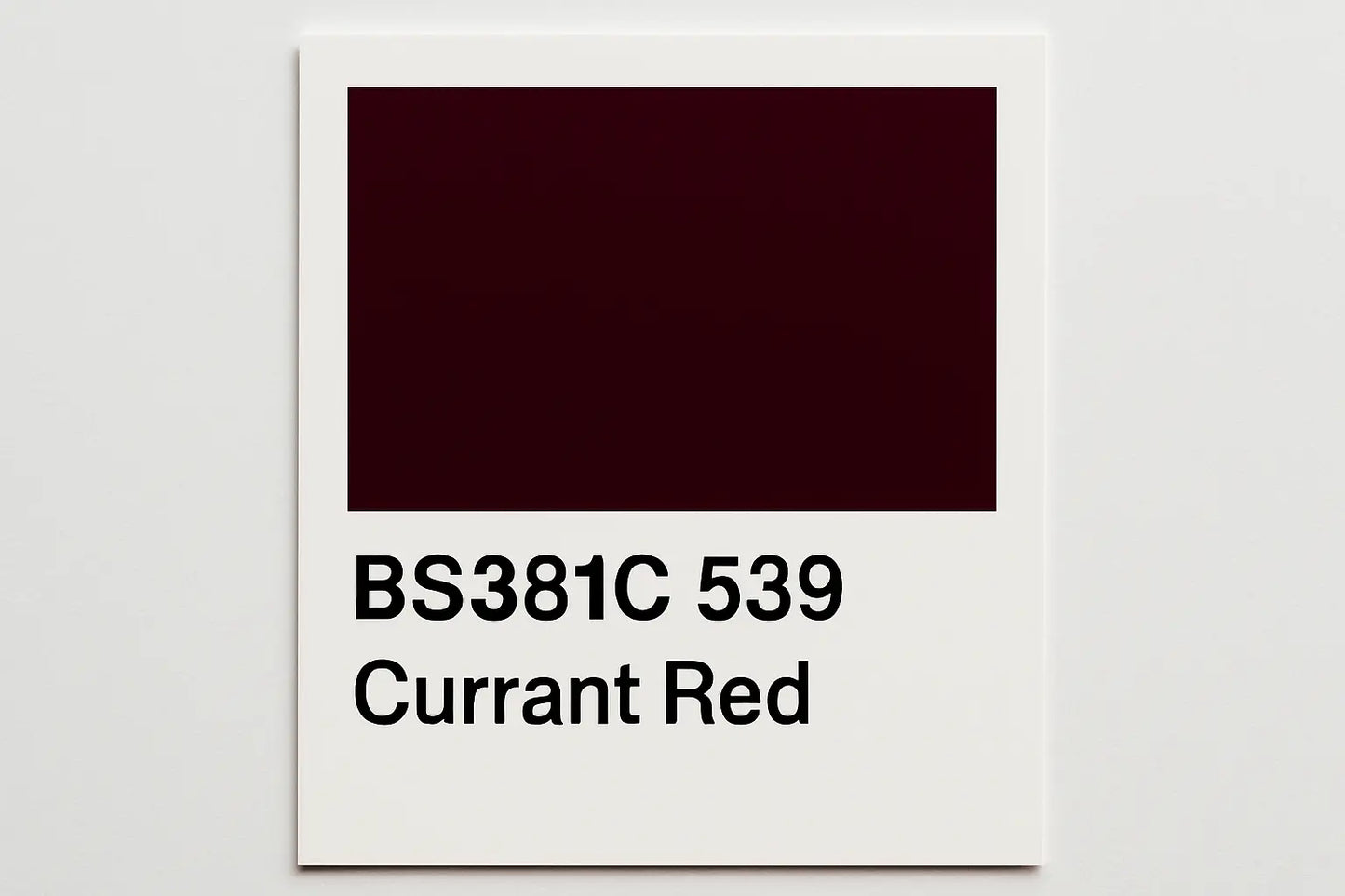 Create Colour Swatch Card BS381C 539 Currant red