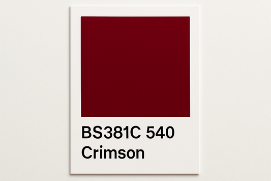 Create Colour Swatch Card BS381C 540 Crimson