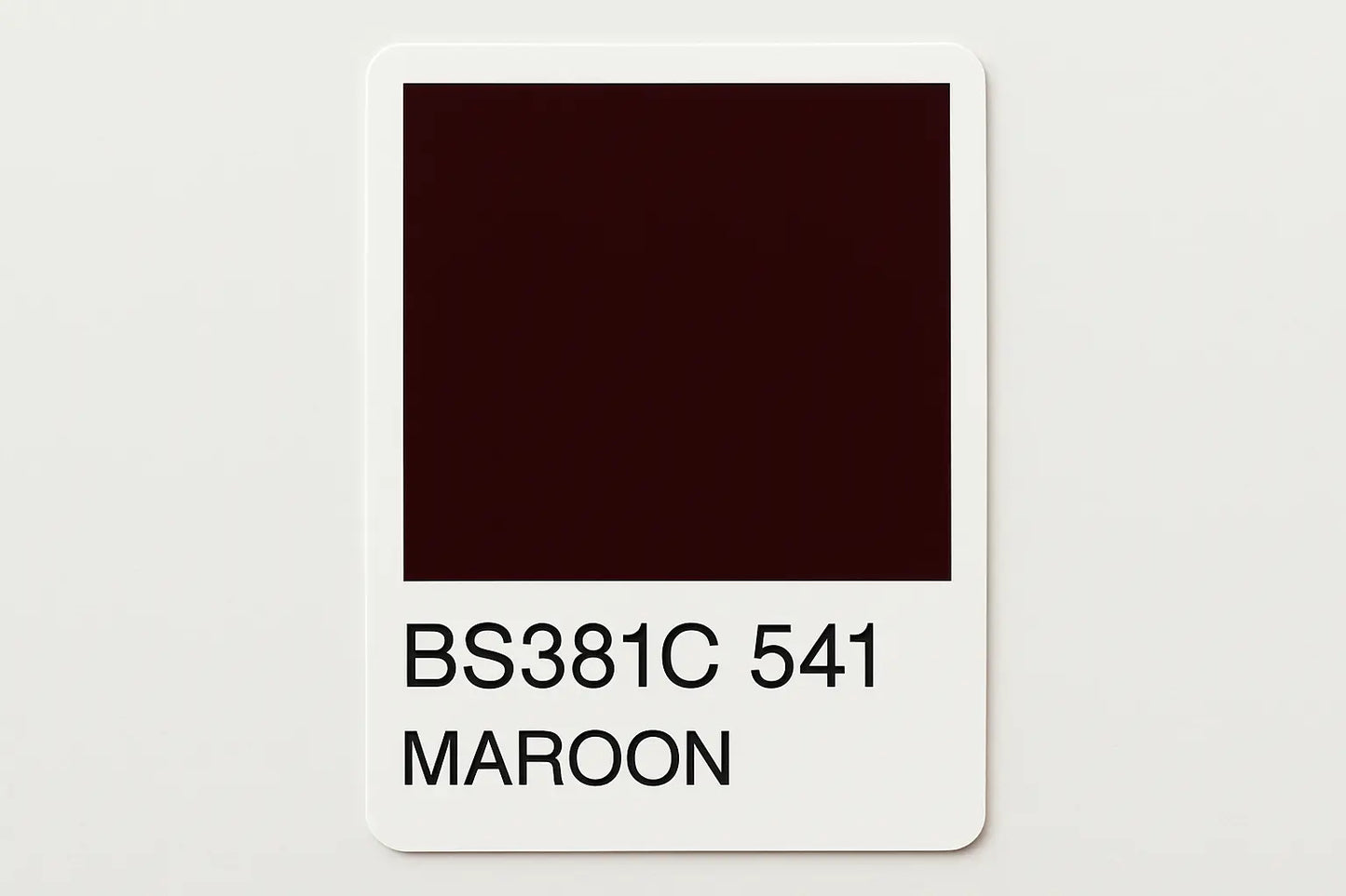 Create Colour Swatch Card BS381C 541 Maroon