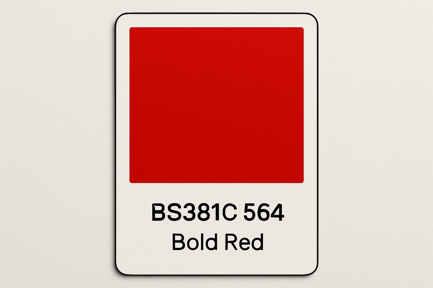 Create Colour Swatch Card BS381C 564 Bold red