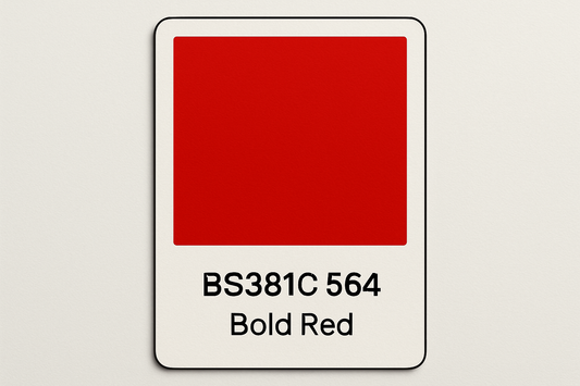 Create Colour Swatch Card BS381C 564 Bold red