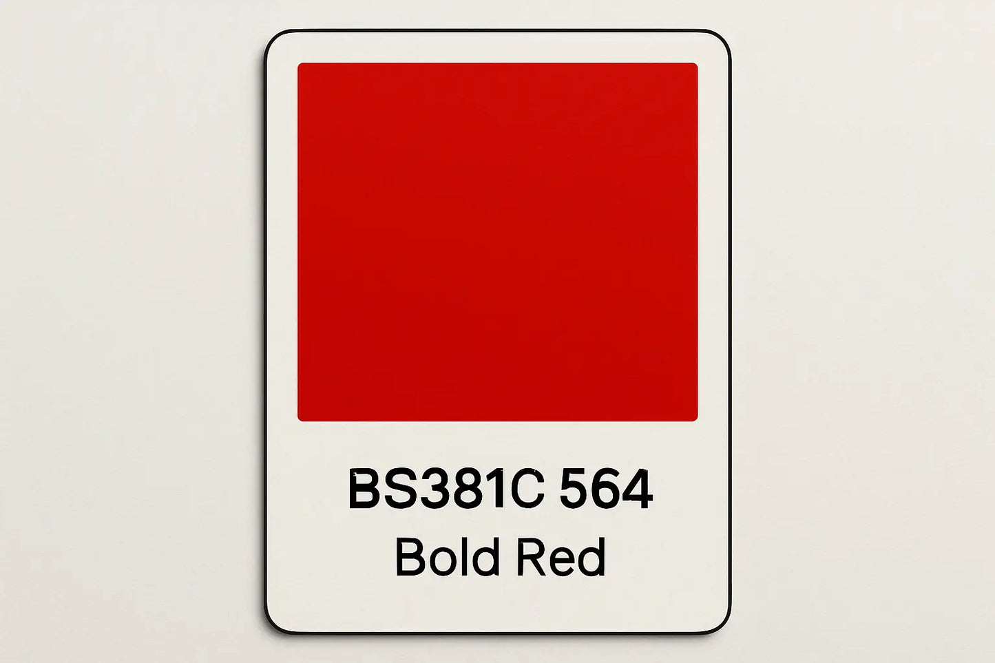 Create Colour Swatch Card BS381C 564 Bold red