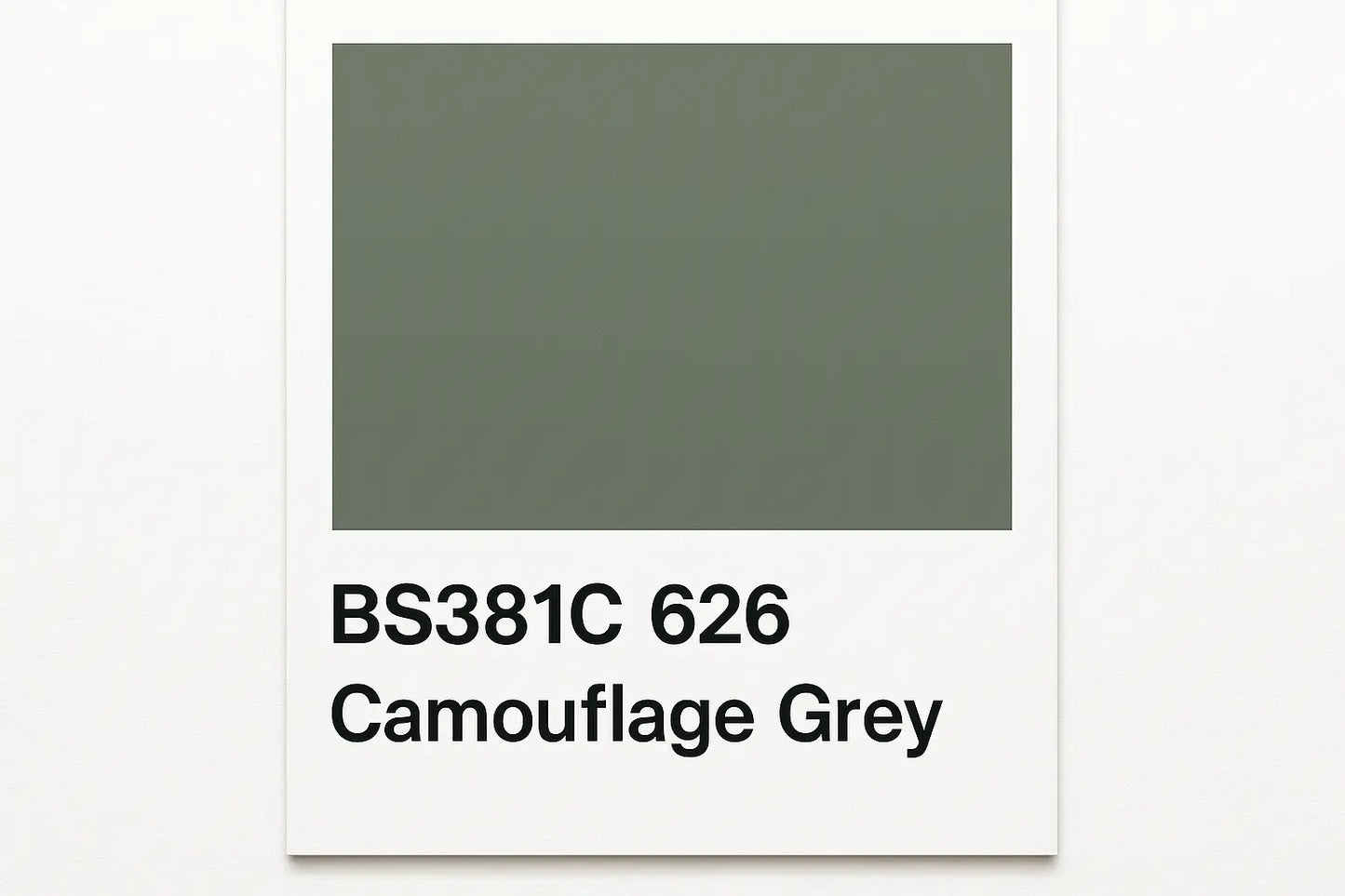 Create Colour Swatch Card BS381C 626 Camouflage grey
