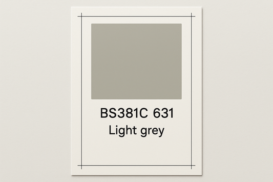 Create Colour Swatch Card BS381C 631 Light grey