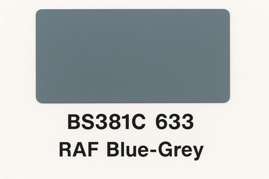 Create Colour Swatch Card BS381C 633 RAF blue-grey