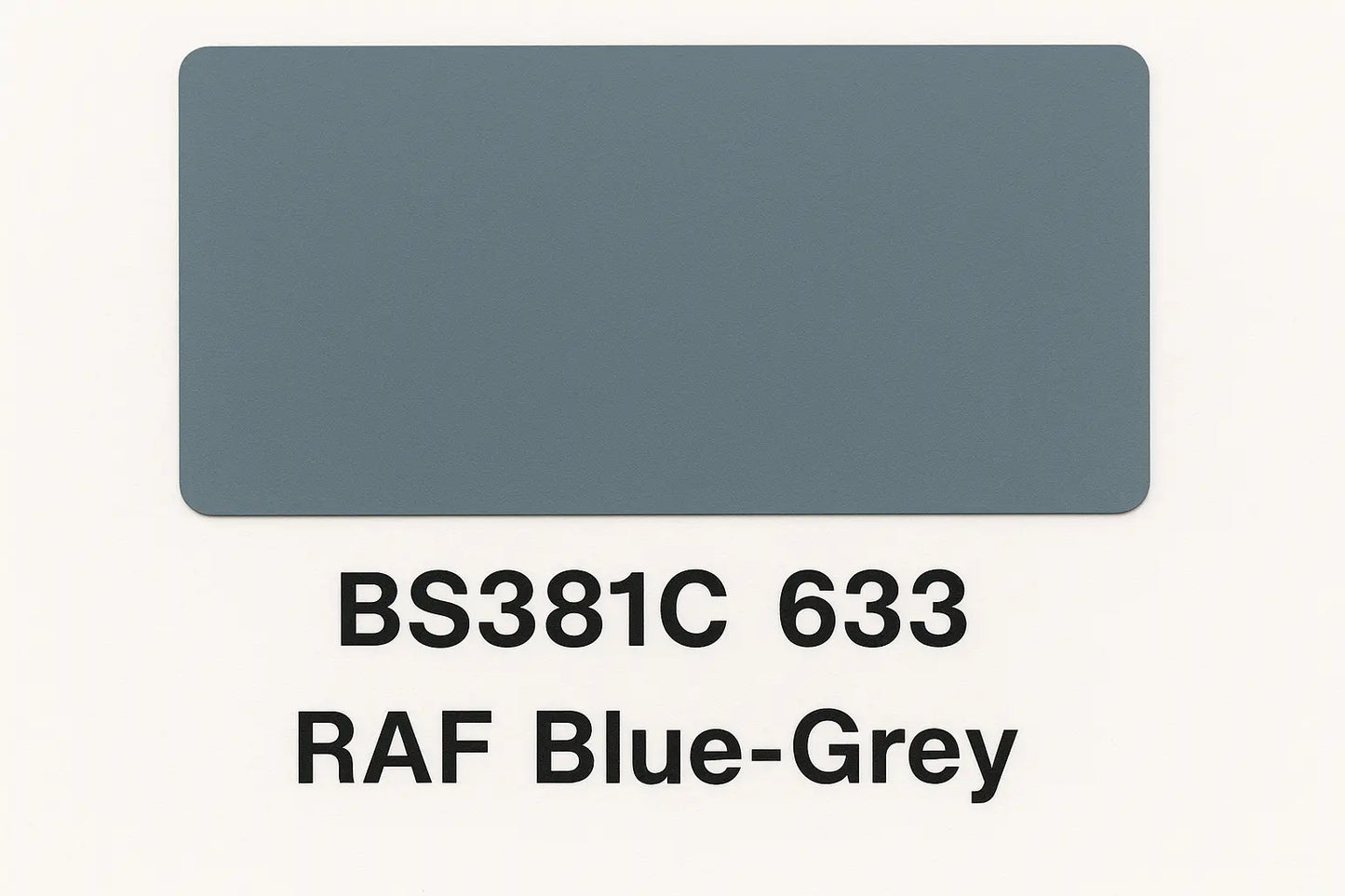 Create Colour Swatch Card BS381C 633 RAF blue-grey
