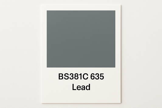Create colour swatch card BS381C 635 Lead