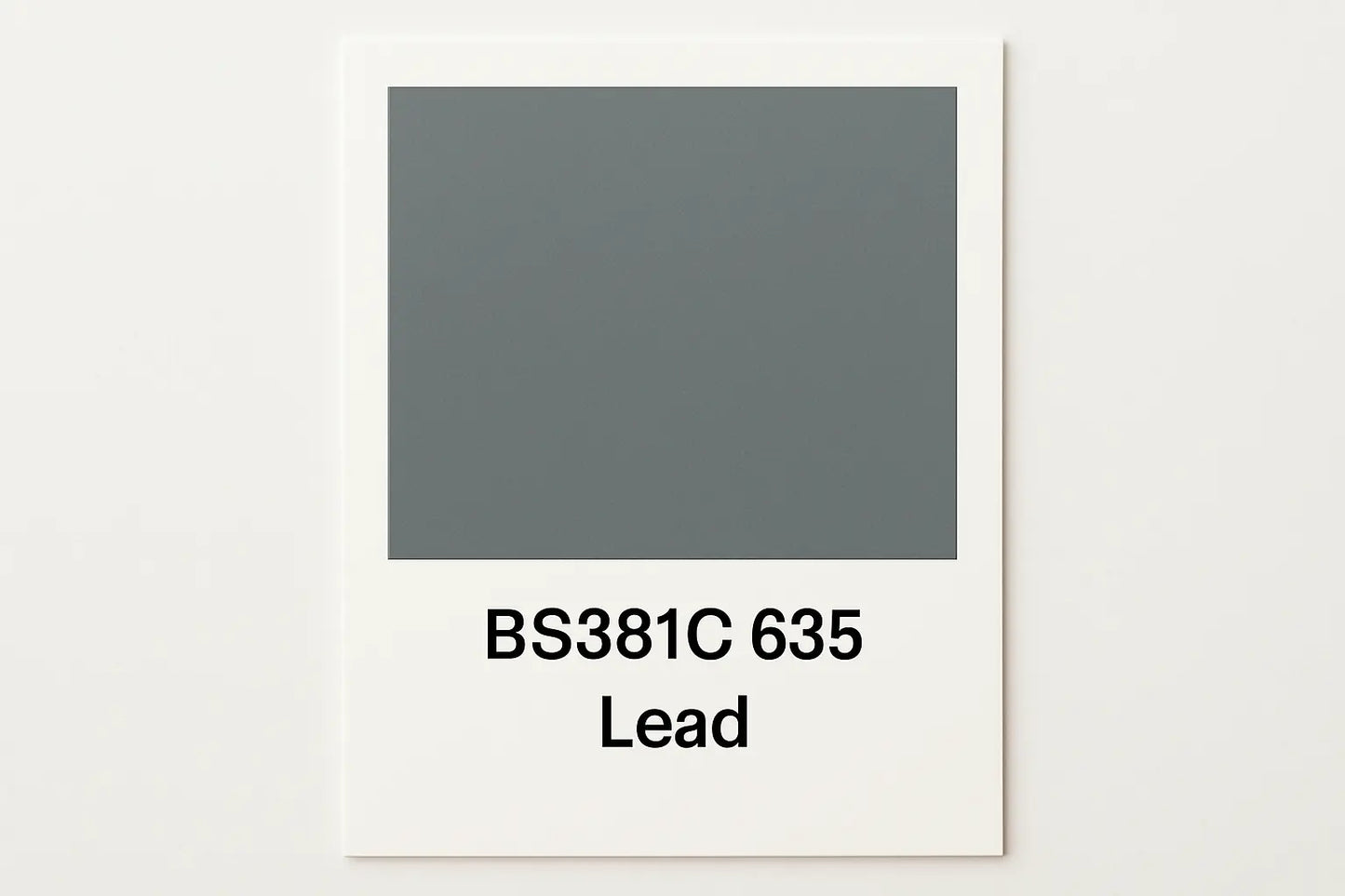 Create colour swatch card BS381C 635 Lead