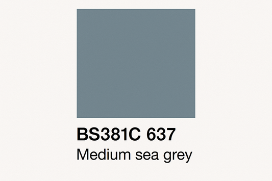 Create Colour Swatch Card BS381C 637 Medium sea grey