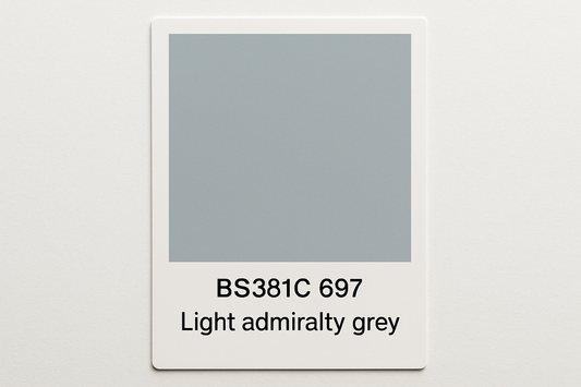 Create Colour Swatch Card BS381C 697 Light admiralty grey