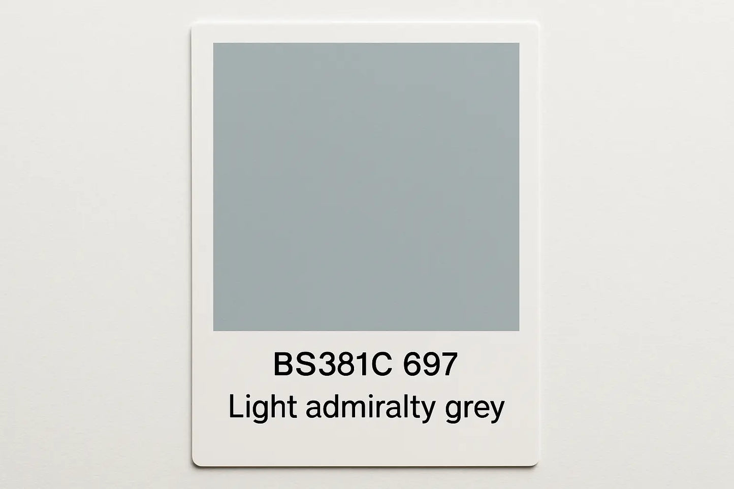 Create Colour Swatch Card BS381C 697 Light admiralty grey