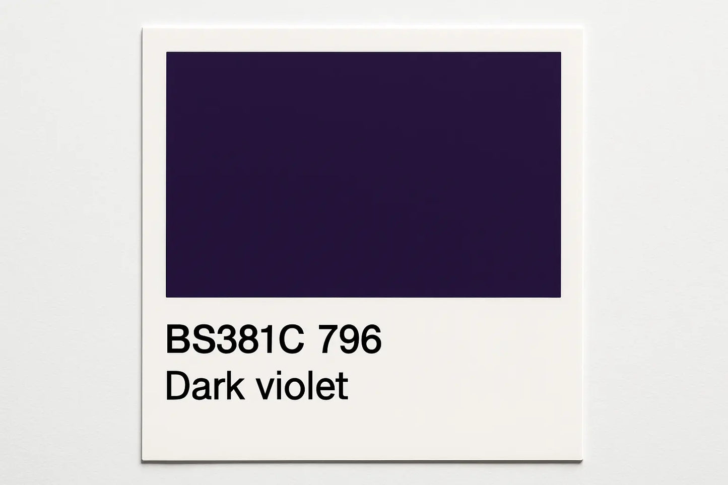 Create colour Swatch Card BS381C 796 Dark violet