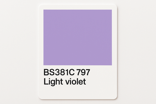 Create colour Swatch Card BS381C 797 Light violet