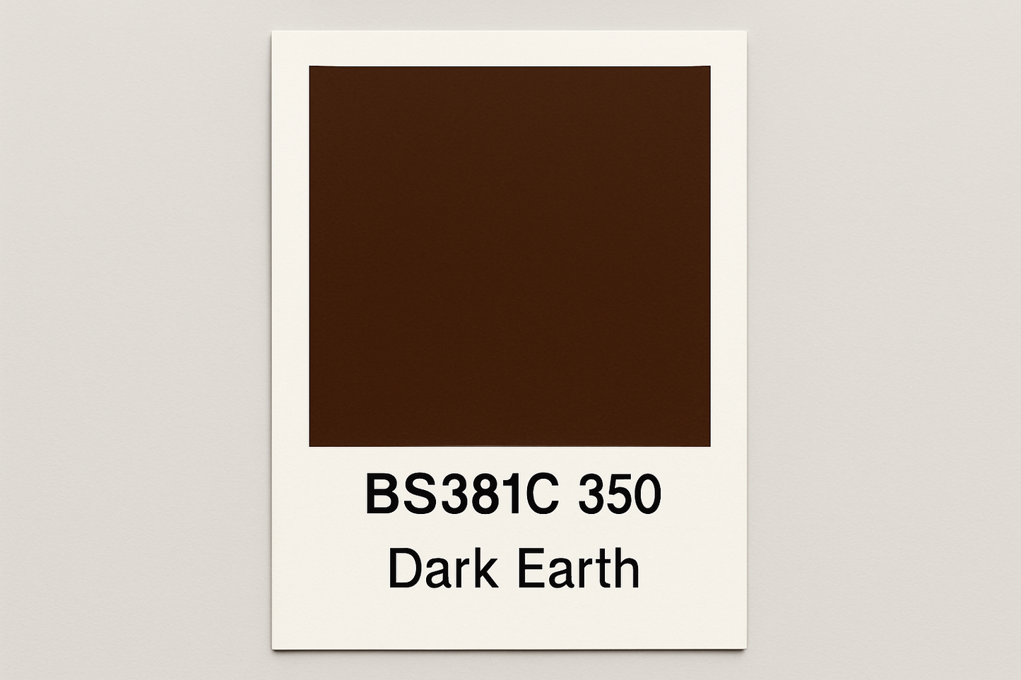 Create Colour Swatch card for BS381C 350 Dark earth