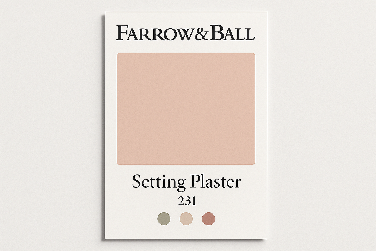 Create colour swatch Card for Farrow and Ball Setting Plaster