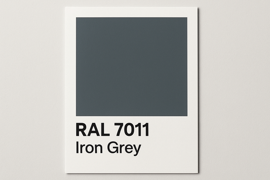 Create Colour Swatch Card RAL 7011 Iron Grey