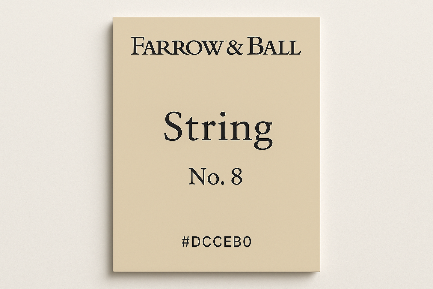 Create Colour Swatch For Farrow and Ball -String No. 8 Hex Code #DCCEB0