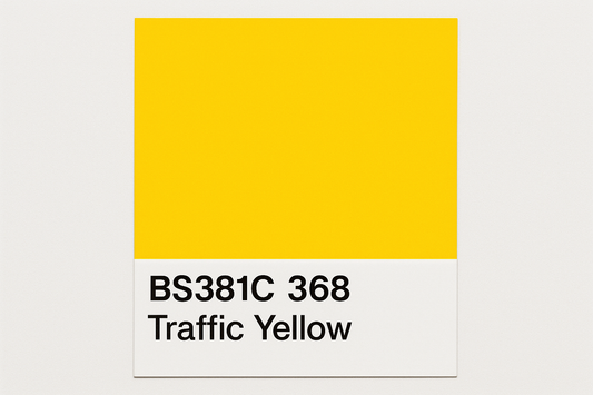 Create Swatch Colour card BS381C 368 Traffic Yellow