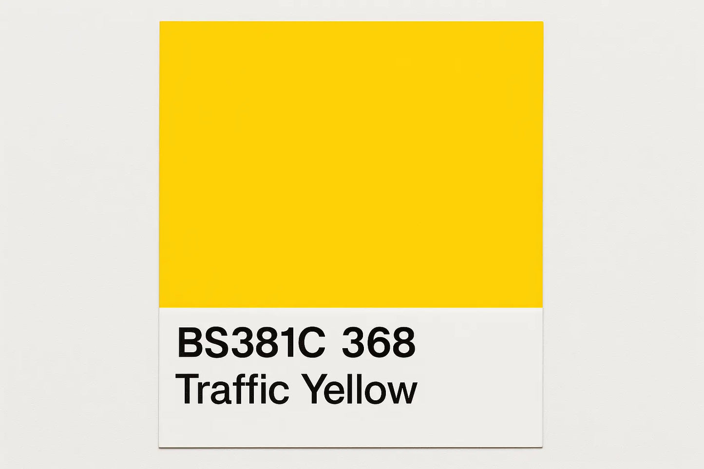 Create Swatch Colour card BS381C 368 Traffic Yellow