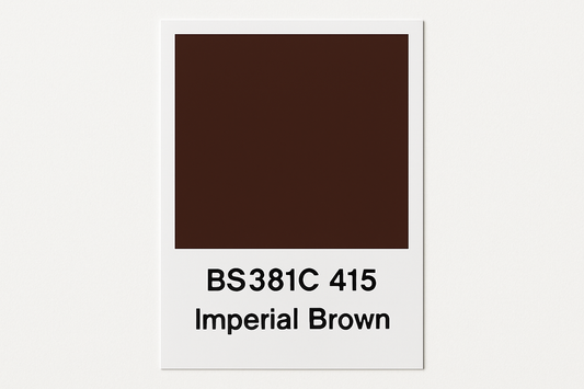 Create swatch colour Card BS381C 415 Imperial brown