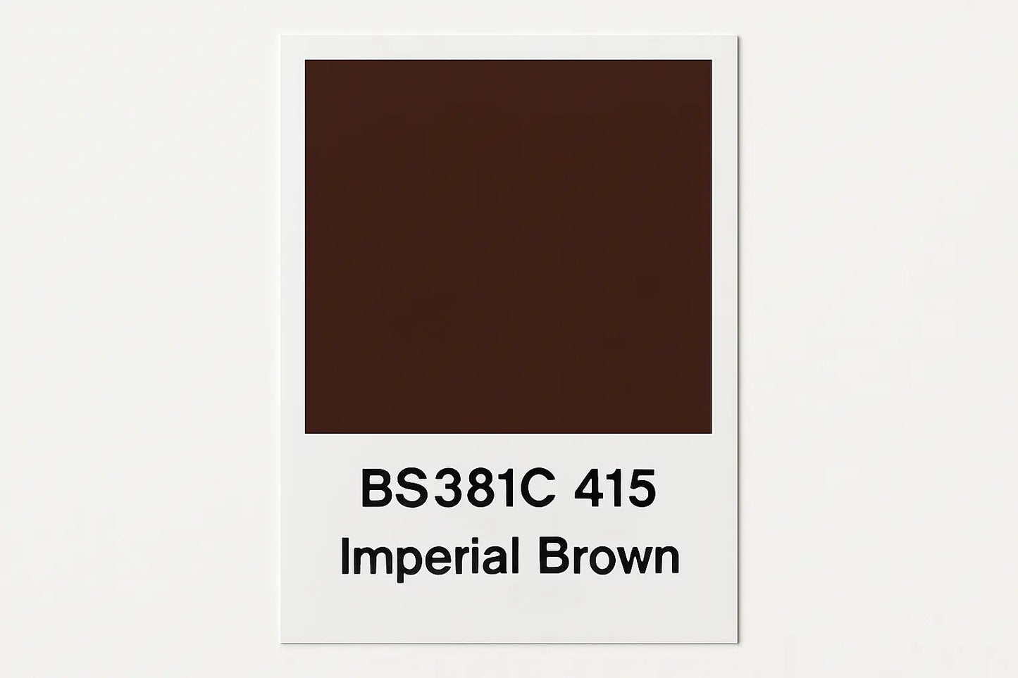 Create swatch colour Card BS381C 415 Imperial brown