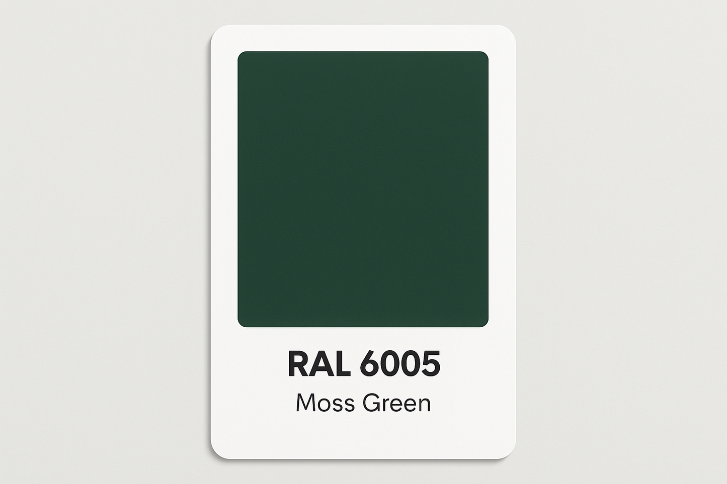 Create Swatch Colour Card RAL 6005 Moss Green