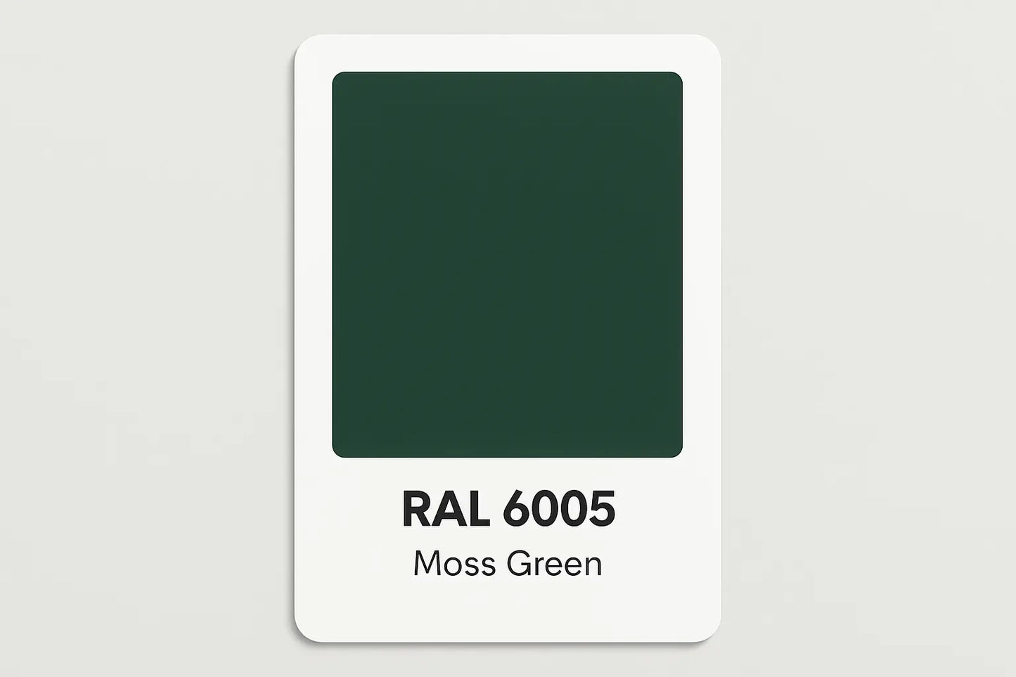 Create Swatch Colour Card RAL 6005 Moss Green