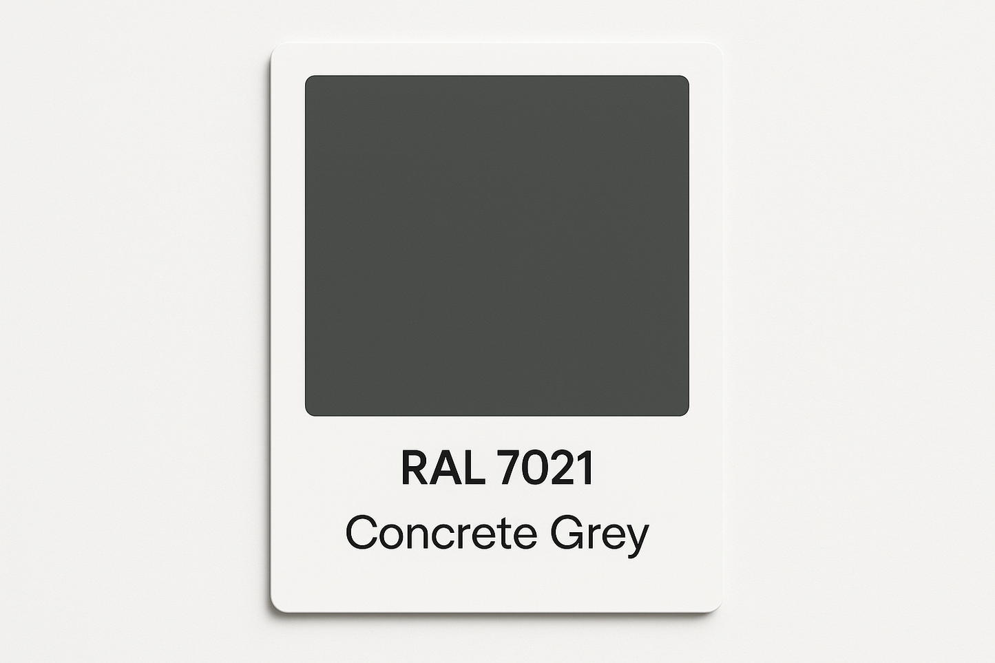 Create Swatch Colour Card RAL 7021 Concrete Grey