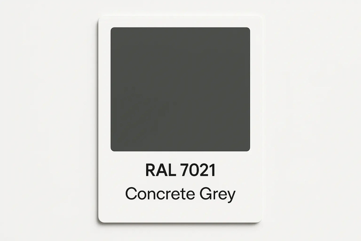 Create Swatch Colour Card RAL 7021 Concrete Grey