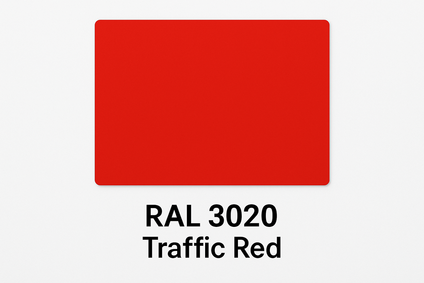 Display RAL 3020 Traffic Red