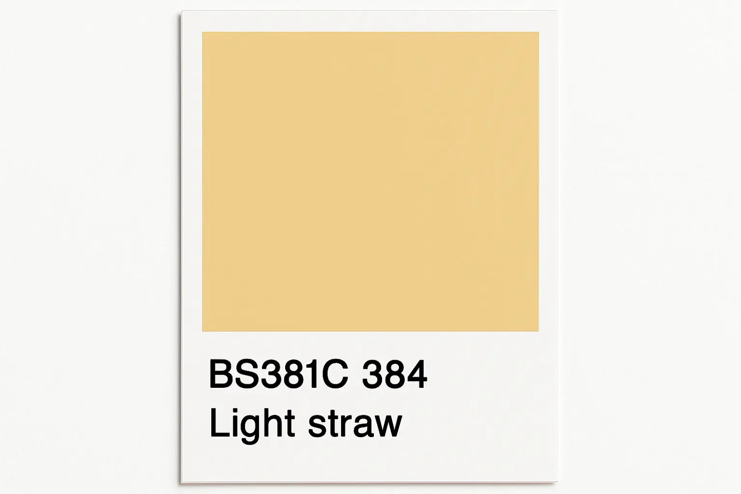 Generate Colour Swatch Card BS381C 384 Light straw