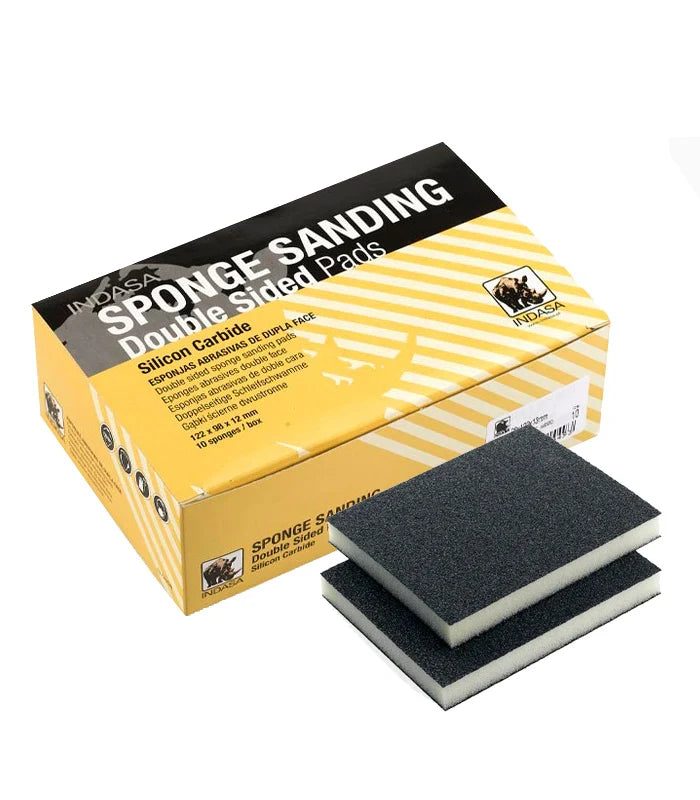 Indasa Abrasive Sponge Pads 122 x 98 x 12mm – Pack of 10