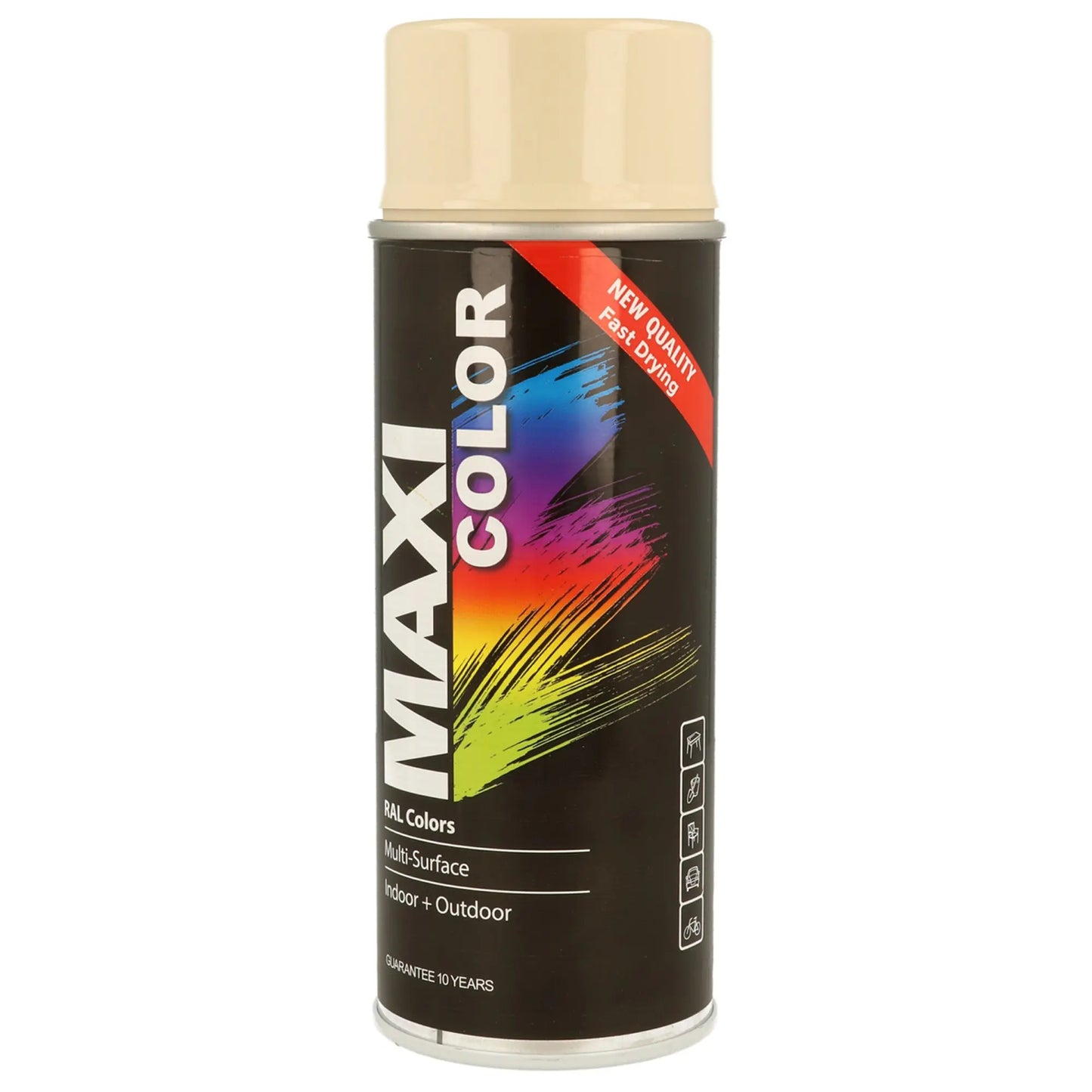 MAXICOLOR Gloss Light Ivory Ral 1015 - Aerosols "R" Us