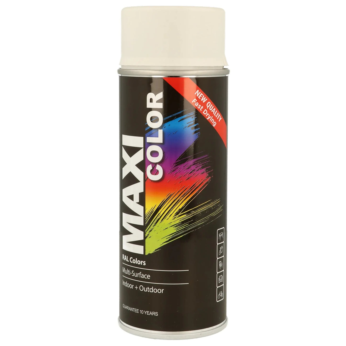 MAXICOLOR Gloss Brilliant White Ral 9016 - Aerosols "R" Us