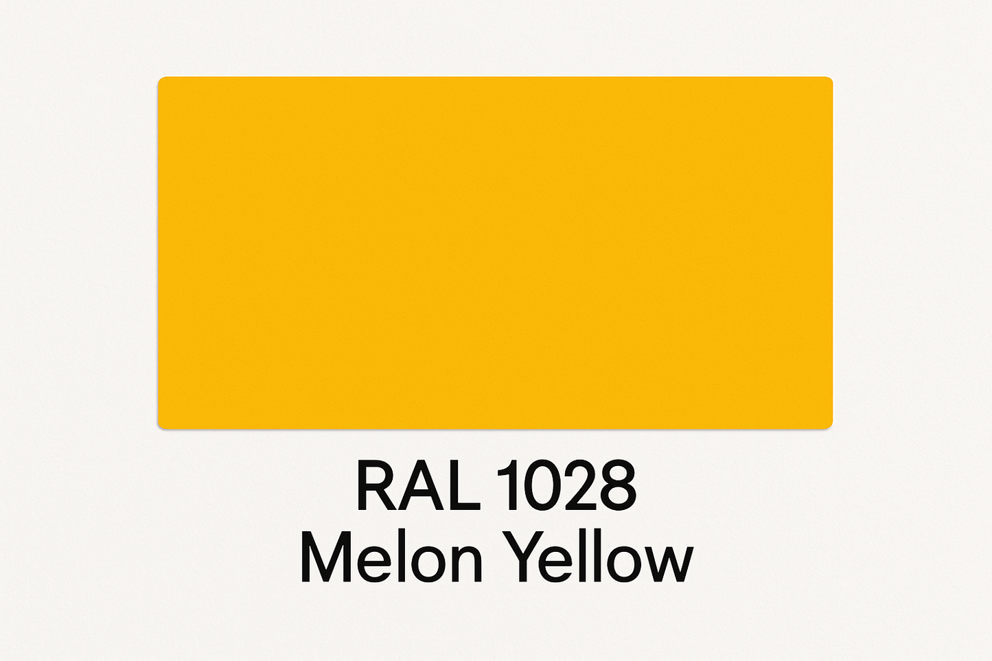 Show an example of RAL 1028 Melon Yellow