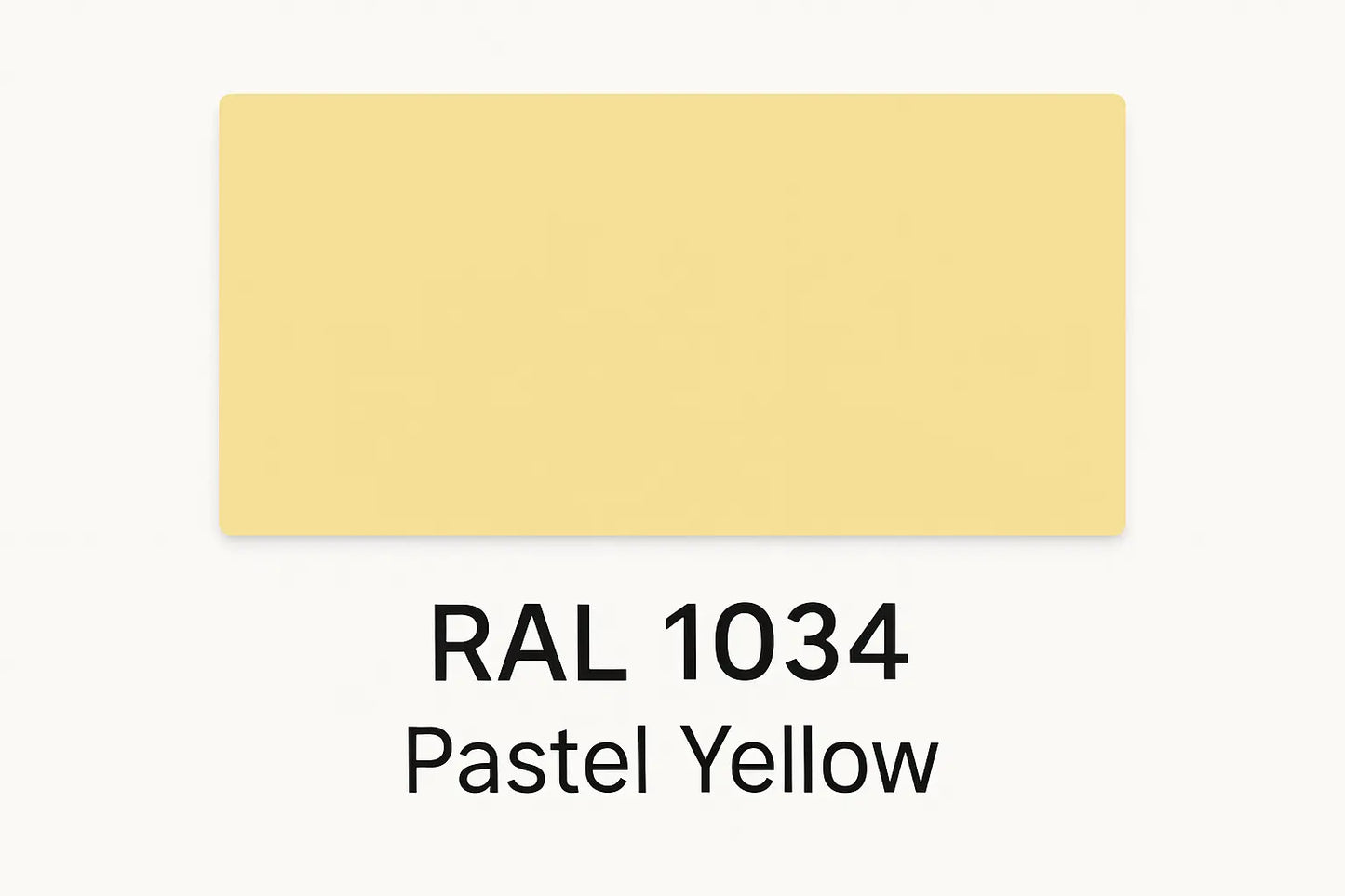 Show an example of RAL 1034 Pastel Yellow