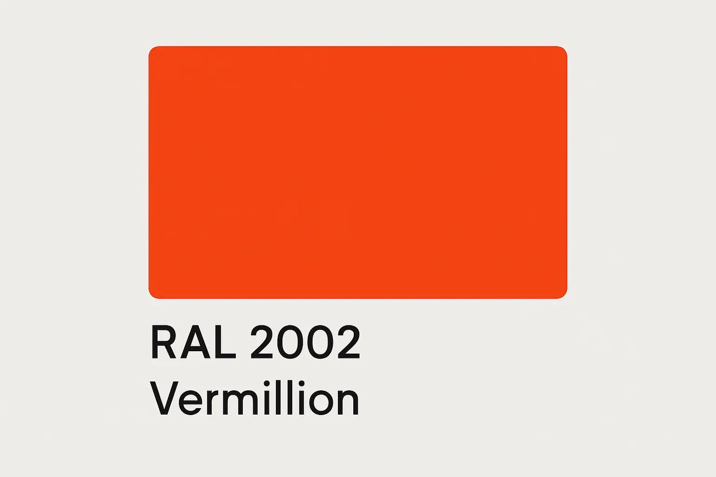 Show an example of RAL 2002 Vermillion