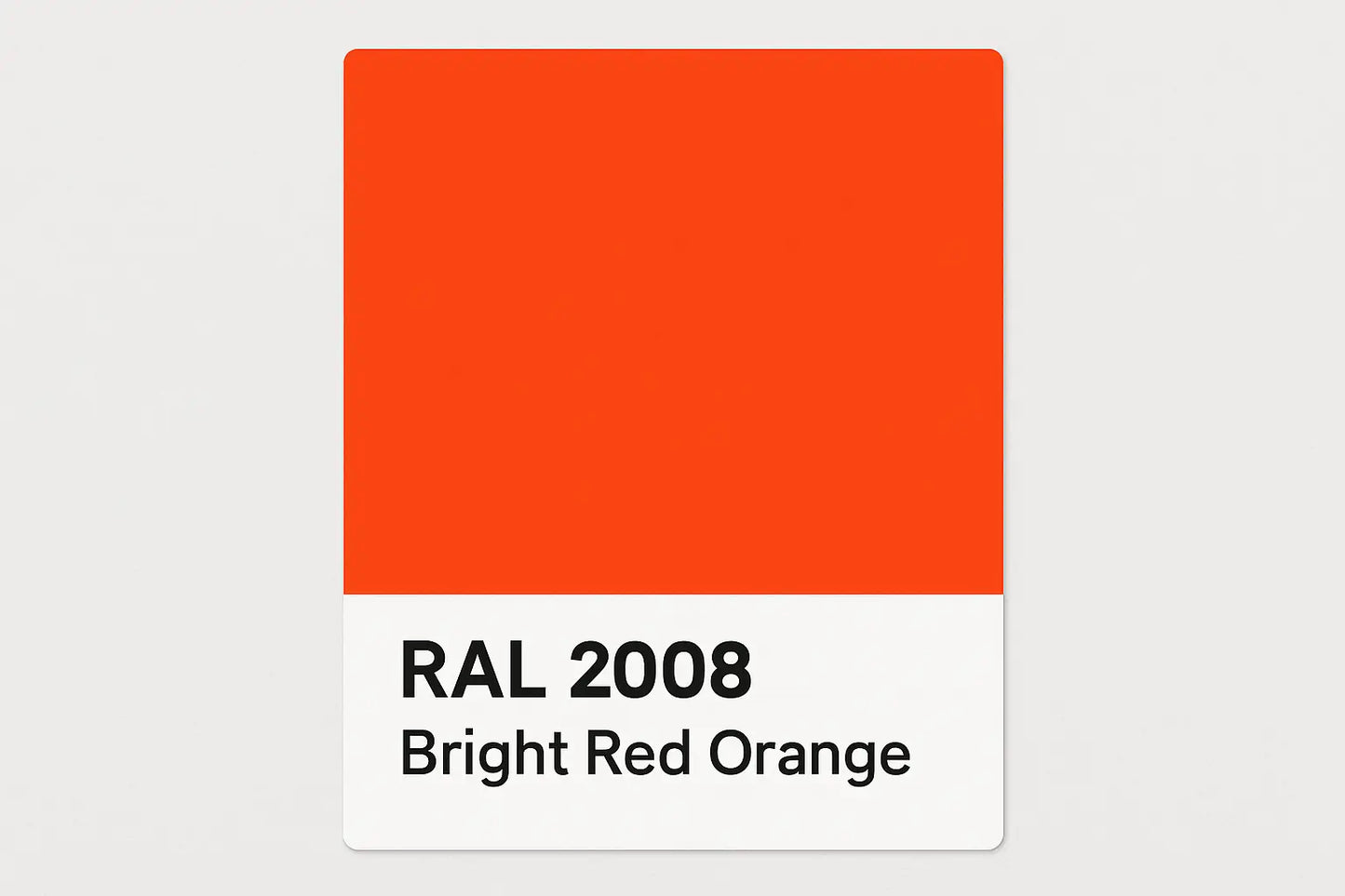 Show an example of RAL 2008 Bright Red Orange