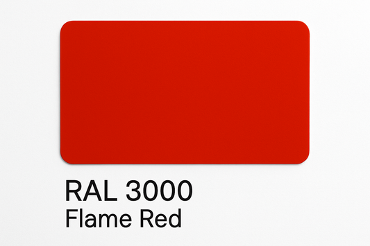 Show an example of RAL 3000 Flame Red