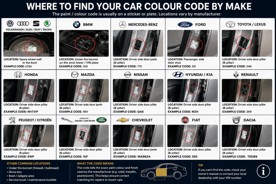 Where to Find Your Car Paint Colour Code