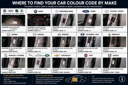 Where to Find Your Car Paint Colour Code