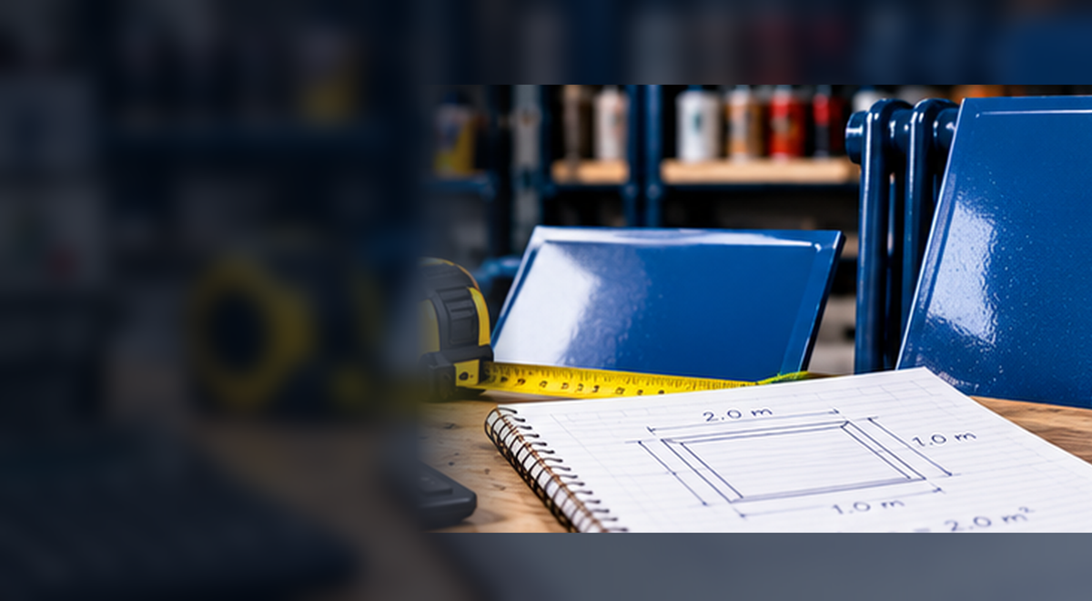 Measuring a project and calculating the number of aerosol paint cans required