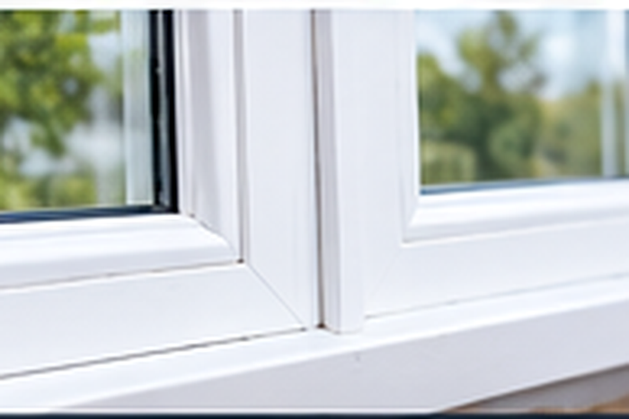 Clean white uPVC profiles