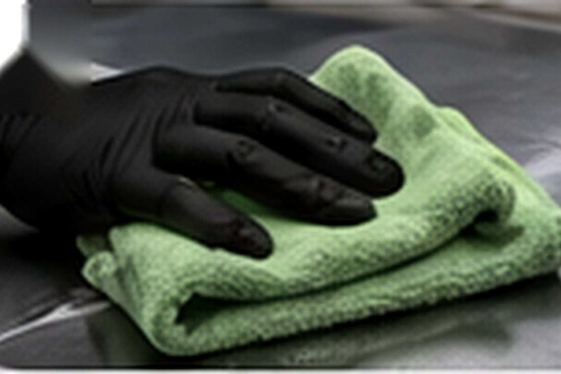 Degreasing a surface with the two cloth method