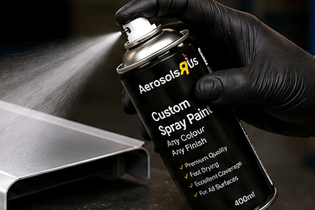 Applying the first light controlled coat of aerosol spray paint