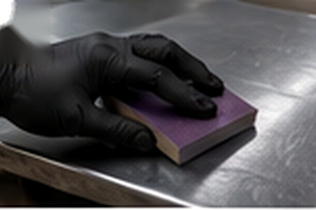 Sanding a painted panel evenly and feathering damaged edges