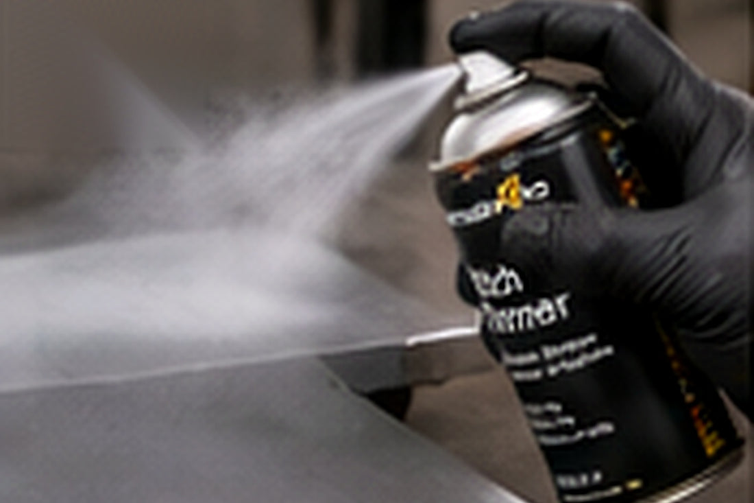 Building aerosol primer coverage with even overlapping passes