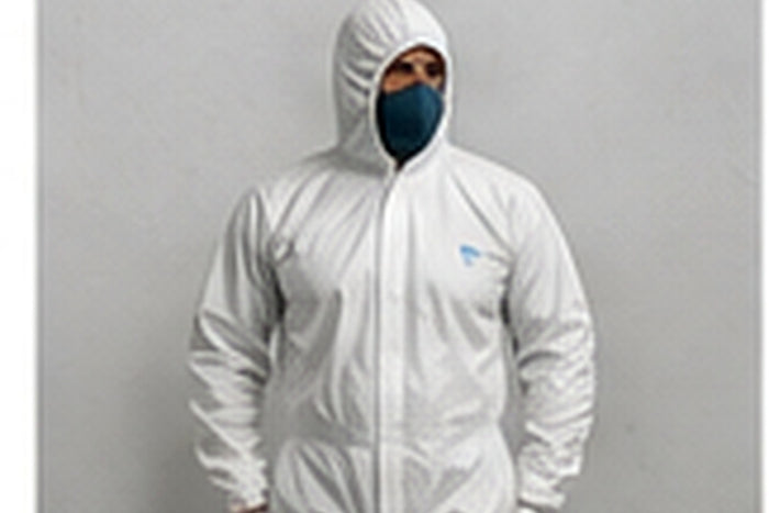 Coveralls, hood and hygiene supplies
