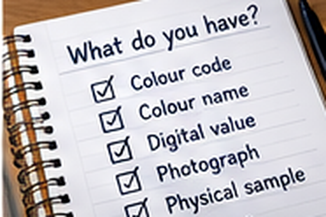 Reviewing the available paint colour name code sample and digital values
