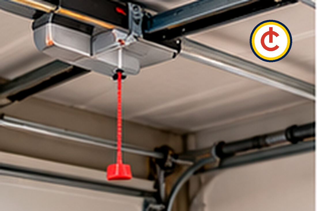 Isolating a garage-door opener and inspecting springs cables hinges rollers tracks locks and panels before painting